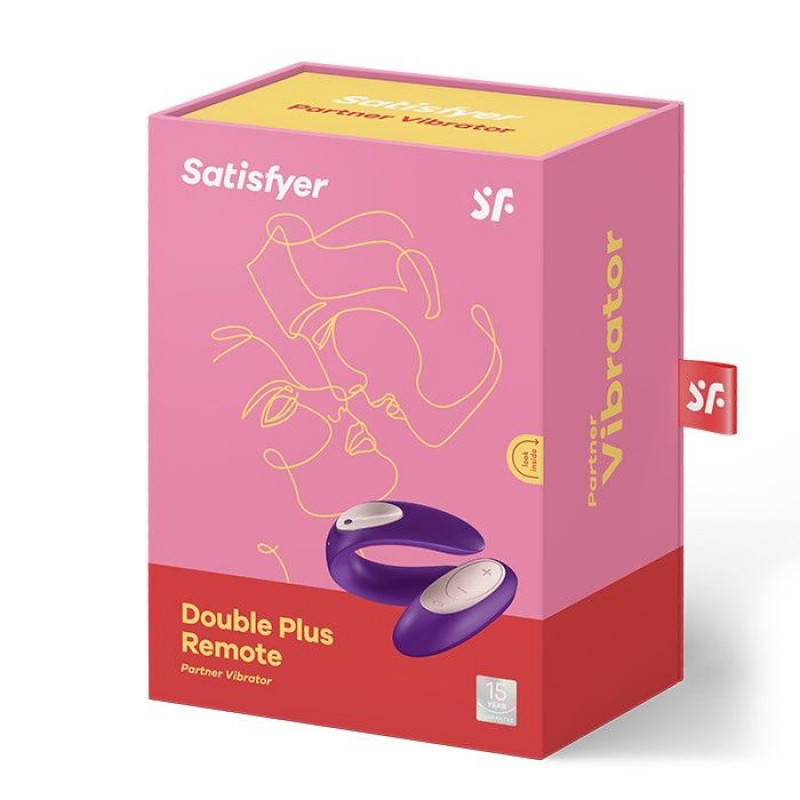 Satisfyer Double Plus Remote, вигляд збоку, акцент на ергономічній формі