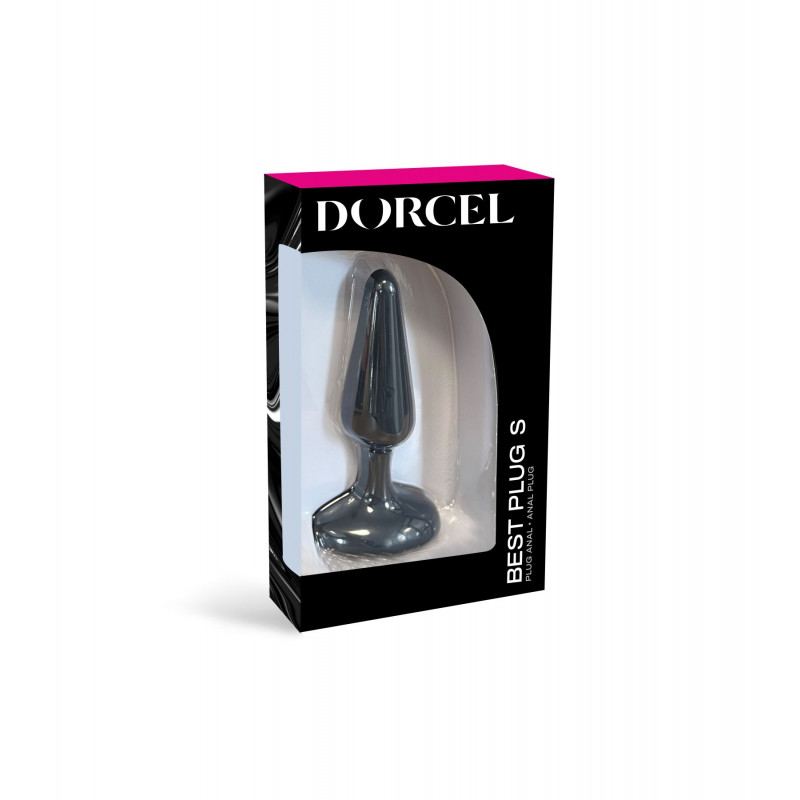 Анальна пробка Dorcel Best Plug S збоку, детальний вигляд вигину та кінчика, soft-touch силікон