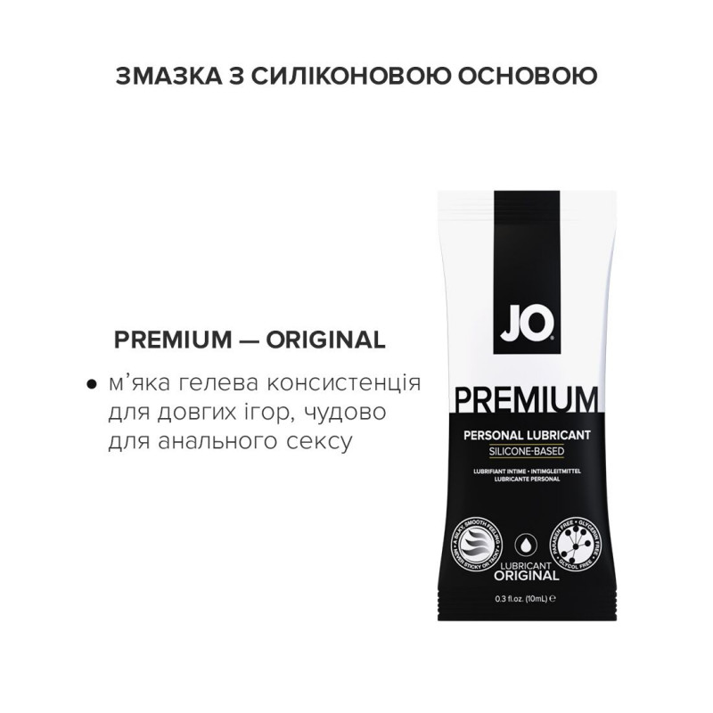 Силіконовий лубрикант JO: демонстрація гладкої текстури