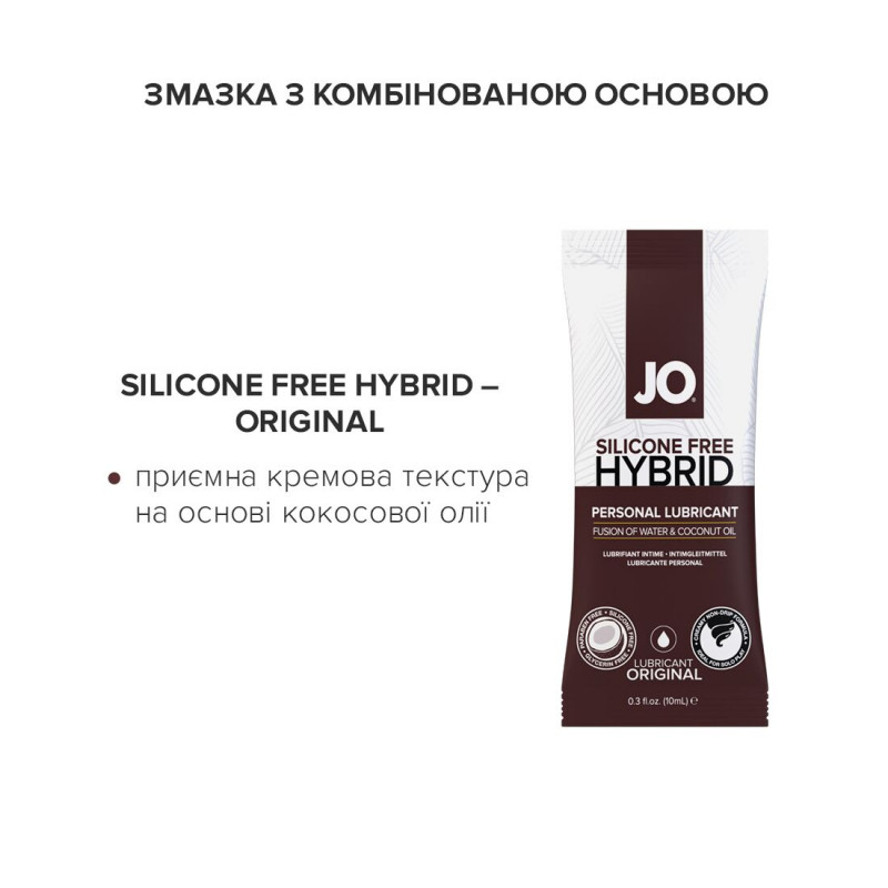 Гібридний лубрикант JO: поєднання водних та силіконових властивостей