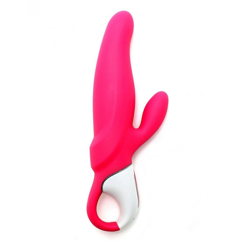 Вібратор-кролик Satisfyer Vibes Mr. Rabbit, вид збоку, показує ергономічну форму та текстуру матеріалу