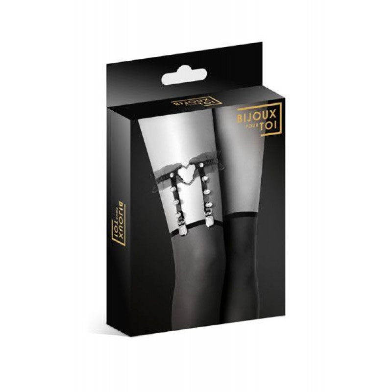 Упаковка гартери Bijoux Pour Toi - демонстрація якості та ексклюзивності бренду, текстура матеріалу