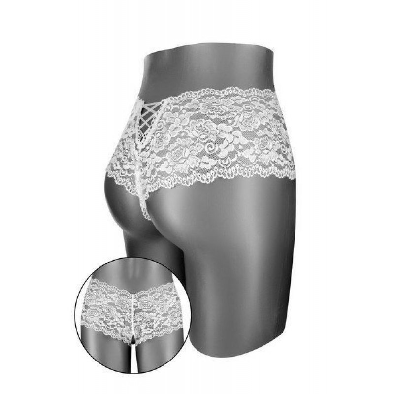 Білі трусики з доступом Fashion Secret JULIA, вид збоку, деталі посадки