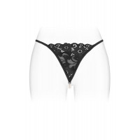 Трусики-стринги Fashion Secret VENUSINA Black с жемчужной нитью