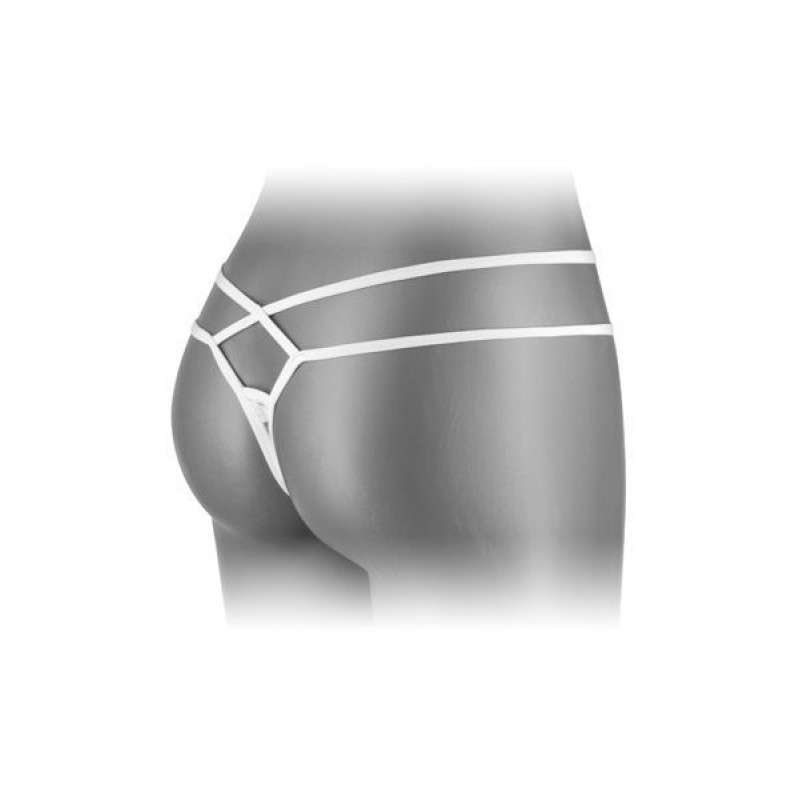 Білі трусики-стрінги Fashion Secret MYLENE, вигляд збоку, деталі посадки та крою