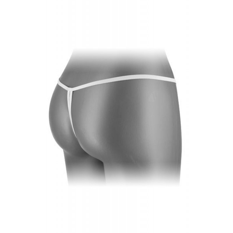 Білі трусики-стрінги Fashion Secret DANUTA: детальний вигляд збоку, що підкреслює крій