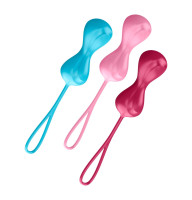 Вагінальні кульки Satisfyer Power Balls 3 пари, діаметр 3,4см, маса 60-76-92г, з рухомою кулькою