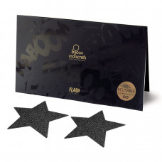 Стикини Bijoux Indiscrets Flash Star Black - наклейки на соски