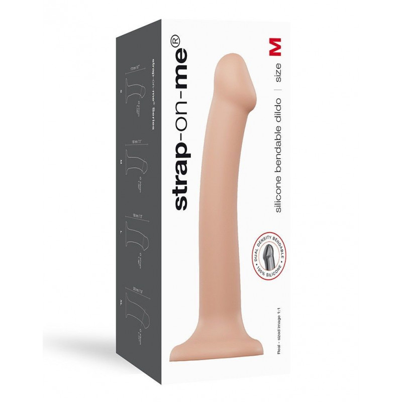 Насадка для страпона Strap-On-Me Dual Density Dildo Flesh M, 3.3 см – в упаковці
