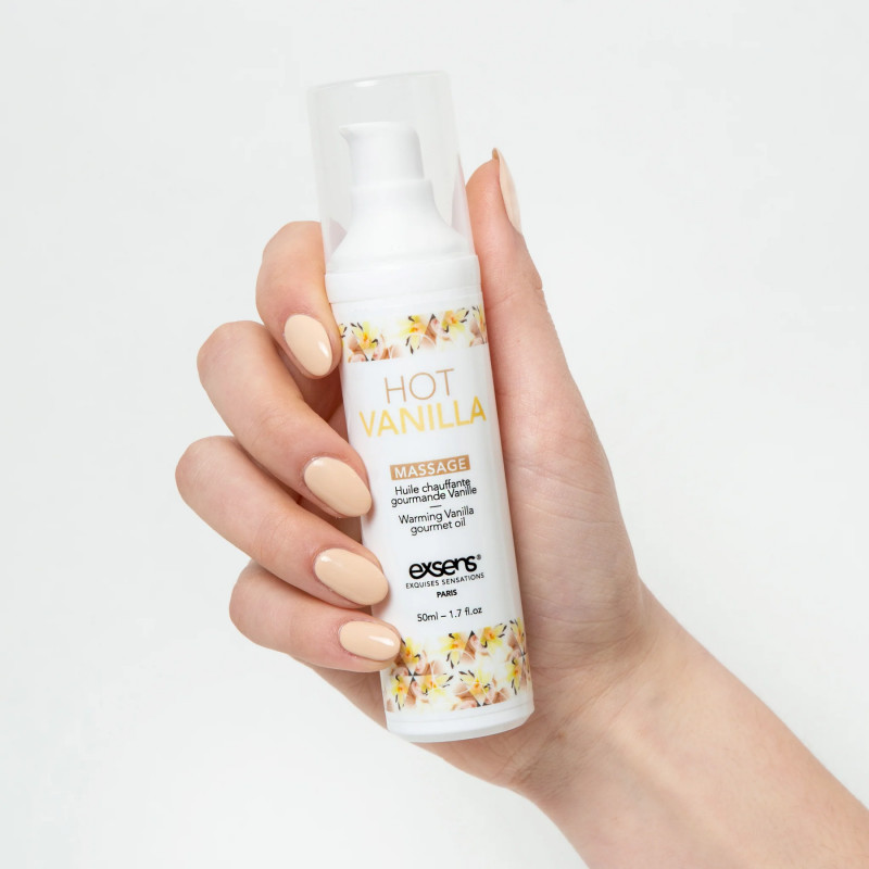 Текстура розігріваючої масажної олії Exsens Hot Vanilla