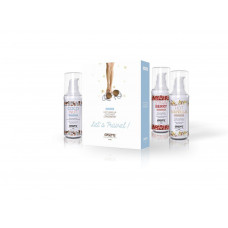 Набір масажних олій Exsens Lets Travel (3х30 мл): кокос, полуниця, ваніль — Keks-Hub