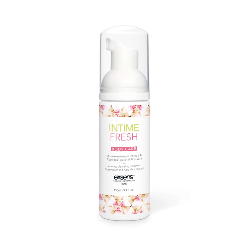 Піна для інтимної гігієни Exsens Intime Fresh 150 мл - вид збоку, демонструє текстуру