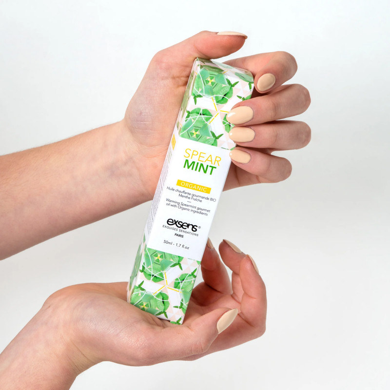 Упаковка масажної олії Exsens Organic Spear Mint 50мл