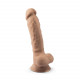 Фалоімітатор SILEXD Johnny Flesh 7 дюймів, вигляд збоку, двошаровий силікон