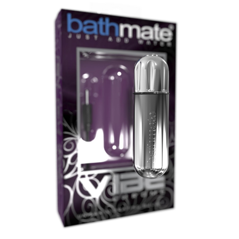 Вібропуля Bathmate Vibe Bullet Chrome, детальний вигляд збоку, текстура металу