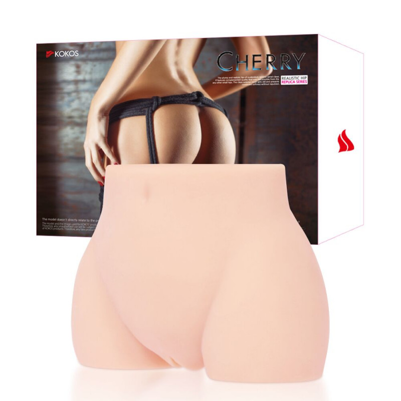 Сравнение размеров мастурбатора Kokos Cherry с упаковкой