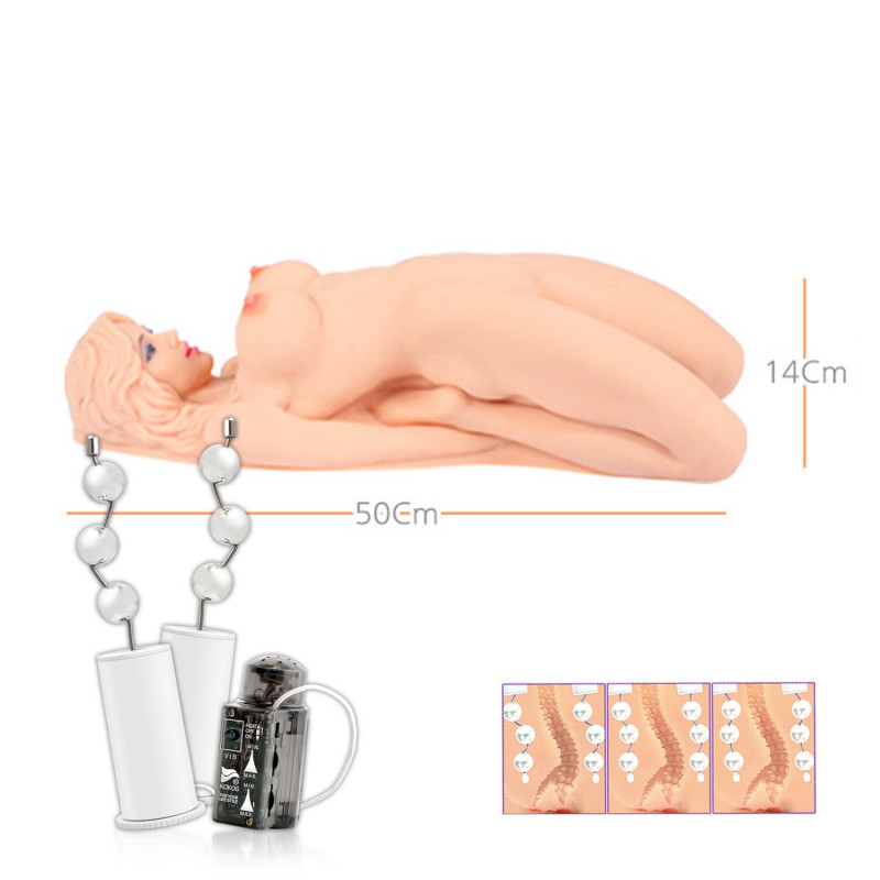 Мастурбатор-лялька Kokos Veronia 2WayPlus - демонстрація функцій вібрації та масажу