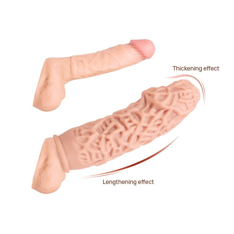 Детальний вигляд насадки Kokos Extreme Sleeve ES.12, розмір M, з вираженим стимулюючим рельєфом