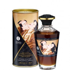 Розігрівальна олія Shunga Aphrodisiac Warming Oil – Creamy Love Latte (100 мл) без цукру — Keks-Hub