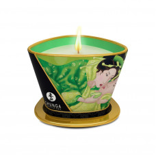 Масажна свічка Shunga Massage Candle – Exotic Green Tea (170 мл) з афродизіаками — Keks-Hub