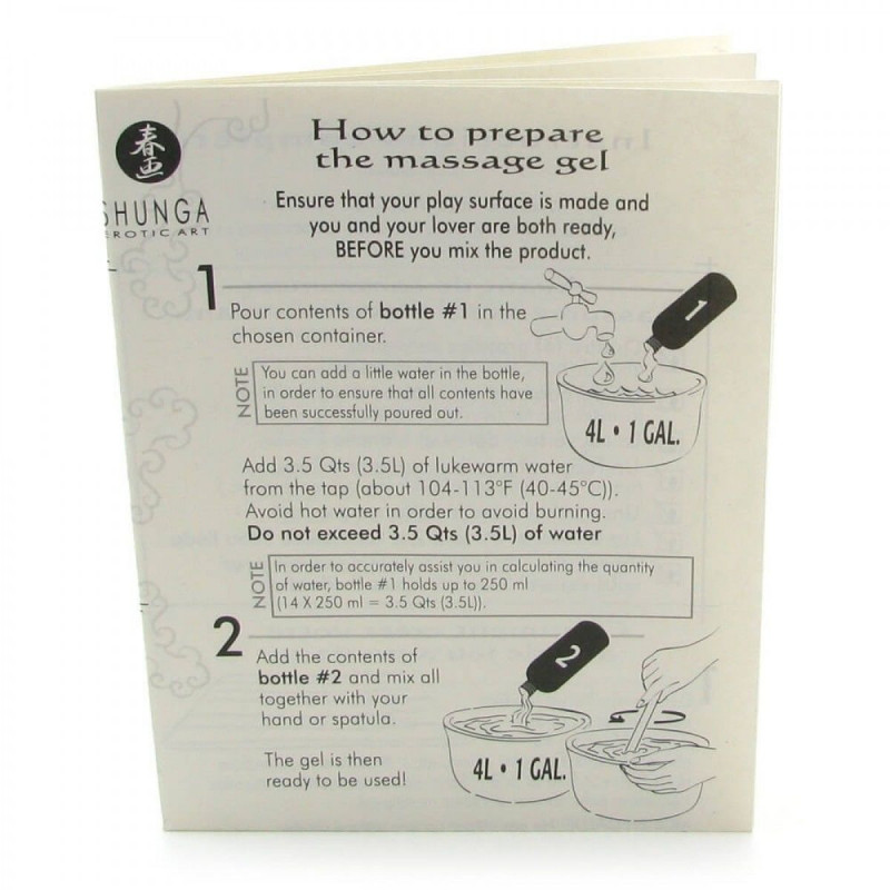 Застосування гелю для NURU-масажу Shunga Oriental Body-to-Body Sparkling Strawberry Wine