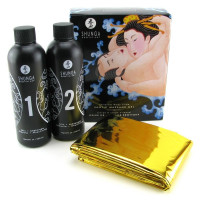 Гель для NURU-массажа Shunga Oriental Body-to-Body – Exotic Fruits (2 x 225 мл) + простыня