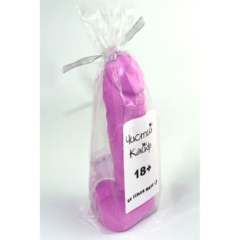 Мило-член Чистий Кайф Violet size M - вигляд збоку з присоскою