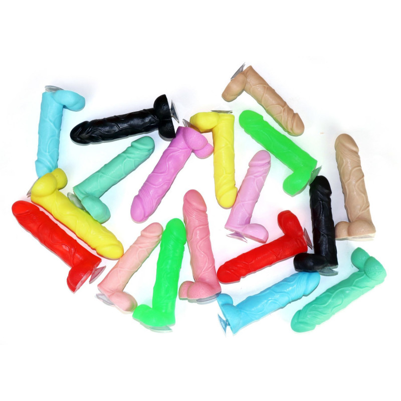 Мило-член Чистий Кайф Violet L, вид збоку з присоскою