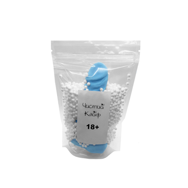 Текстура натурального крафтового мила-члена Чистий Кайф Blue size M