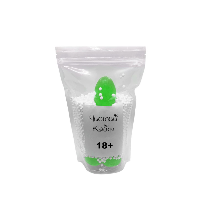 Текстура крафтового мила Чистий Кайф Green size L - дрібні бульбашки та однорідність