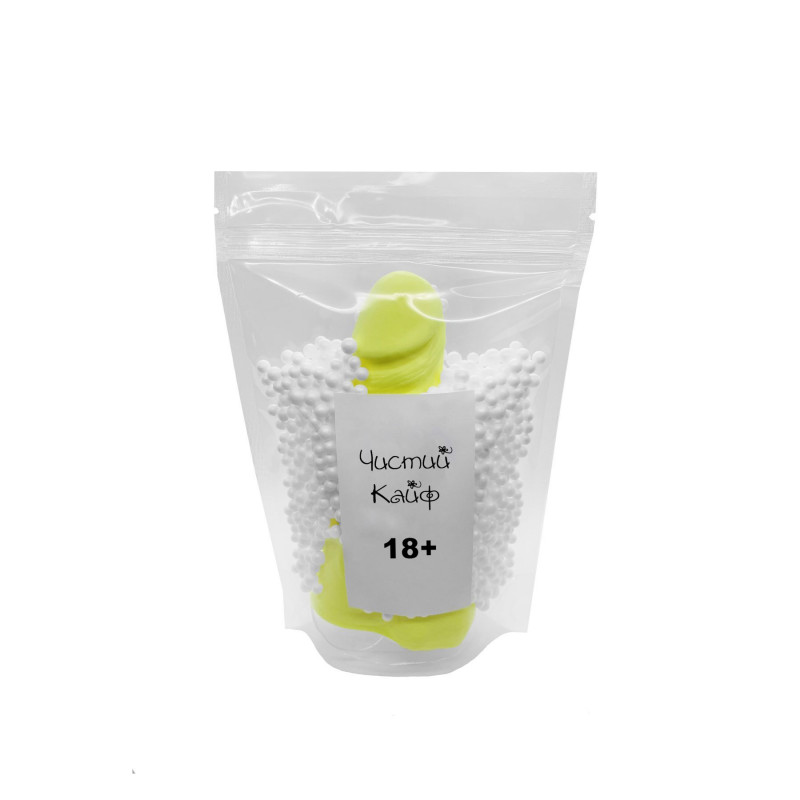 Текстура крафтового натурального мила-члена Чистий Кайф Yellow size M