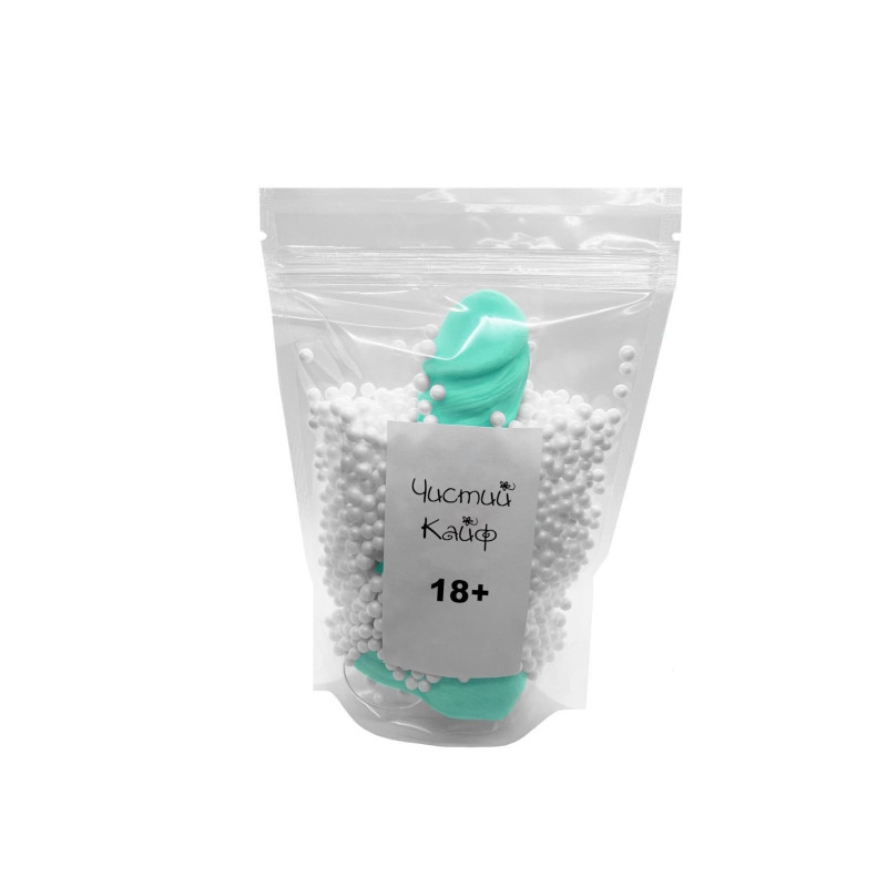 Текстура натурального крафтового мила-член Чистий Кайф Turquoise size M