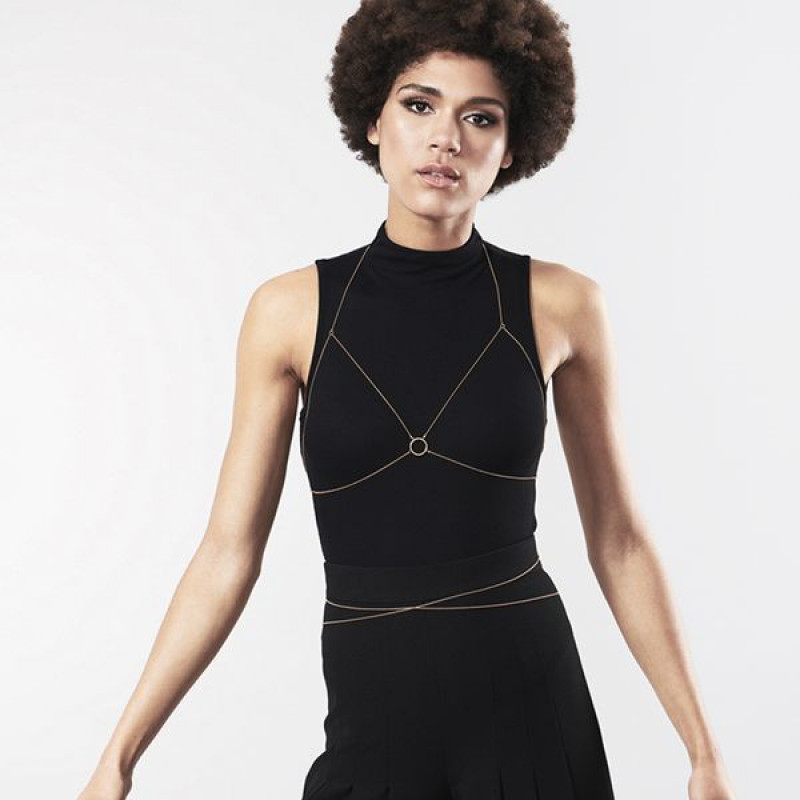 Застібка ланцюжка портупеї Bijoux Indiscrets Magnifique Bra Chain Gold - надійність та стиль