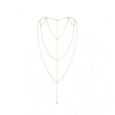 Ланцюжок для спини Bijoux Indiscrets Magnifique Back and Cleavage Chain - Gold, прикраса для тіла — Keks-Hub