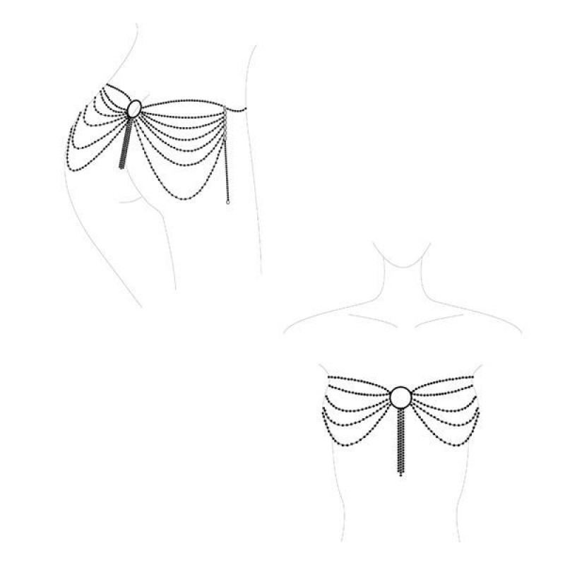 Детальне кріплення ланцюжка трусики-ліф Bijoux Indiscrets Magnifique Waist Chain - ювелірна фурнітура