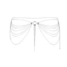 Ланцюжок трусики/ліф Bijoux Indiscrets Magnifique Waist Chain - silver, прикраса на тіло — Keks-Hub