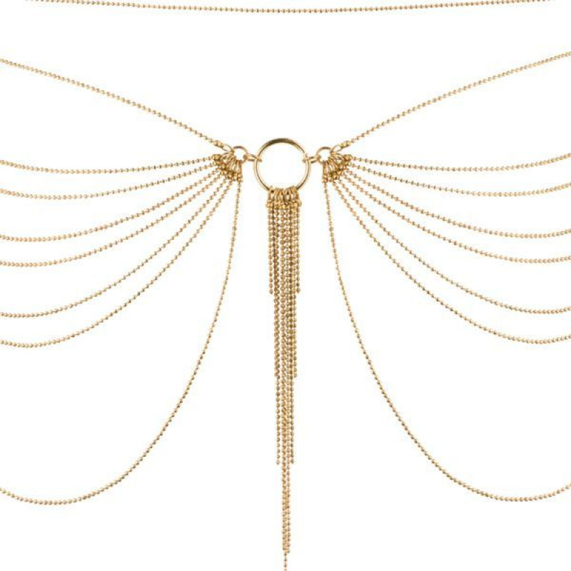 Bijoux Indiscrets MAGNIFIQUE Waist Chain – детальний вигляд золотого ланцюжка збоку