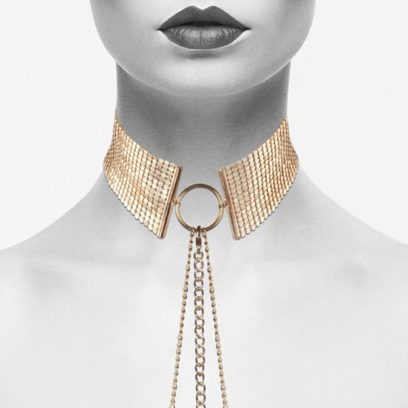 Намисто-комір Bijoux Indiscrets Desir Metallique Collar - Gold на моделі