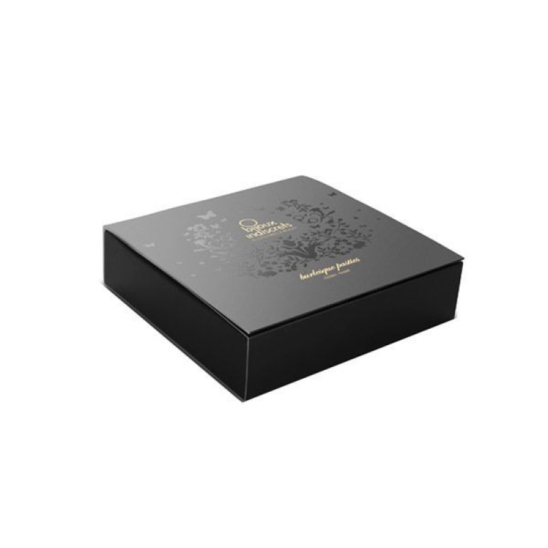 Упаковка накладок на соски Bijoux Indiscrets Burlesque pasties ORIGINAL BLACK - стильна, фірмова