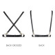 Портупея Bijoux Indiscrets MAZE-X Harness Black, вид збоку, демонструє ремені та деталі