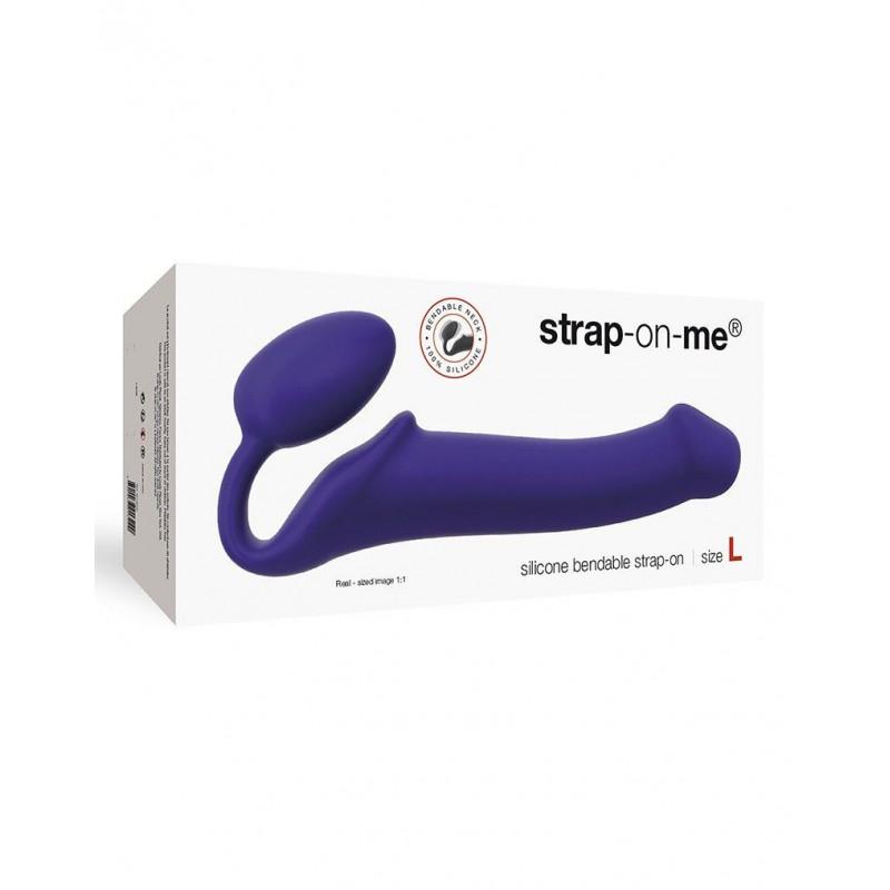 Упаковка безремінного страпона Strap-On-Me Violet L, фірмовий дизайн, комплект