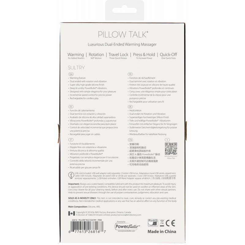 Вібромасажер Pillow Talk Sultry Pink, фото з близької відстані, акцент на деталях