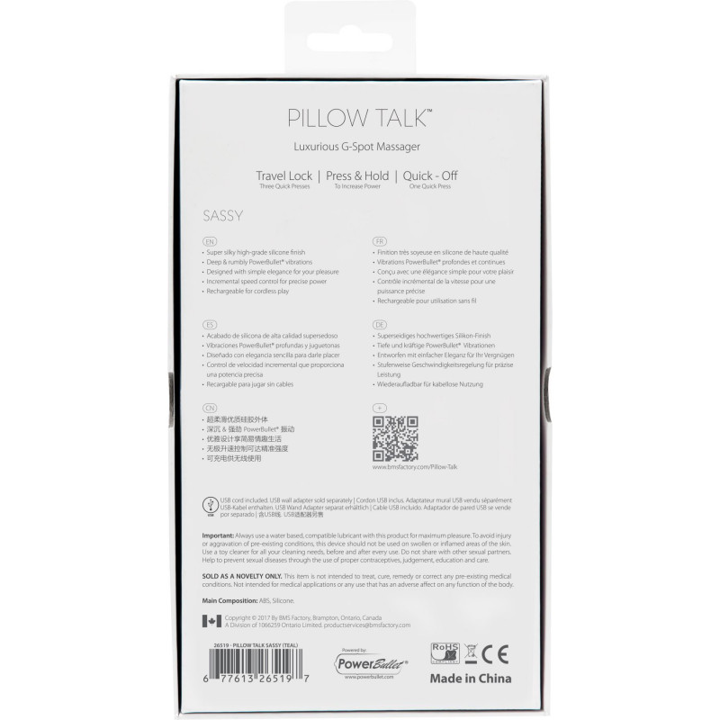 Вид вібратора Pillow Talk Sassy Teal зверху, показує його форму та деталі