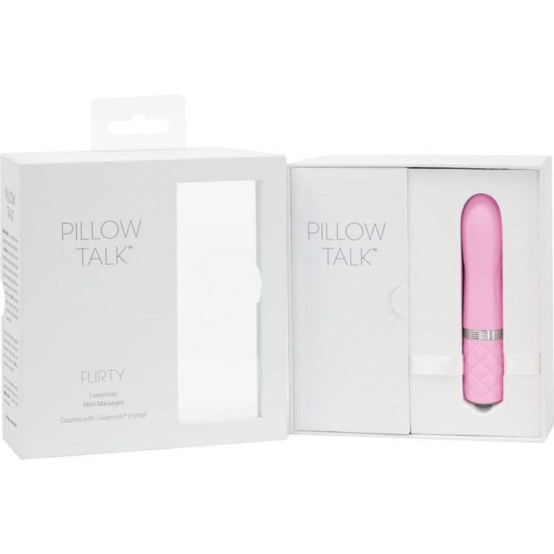 Деталізований вигляд кінчика вібратора Pillow Talk Flirty Pink: форма та матеріал