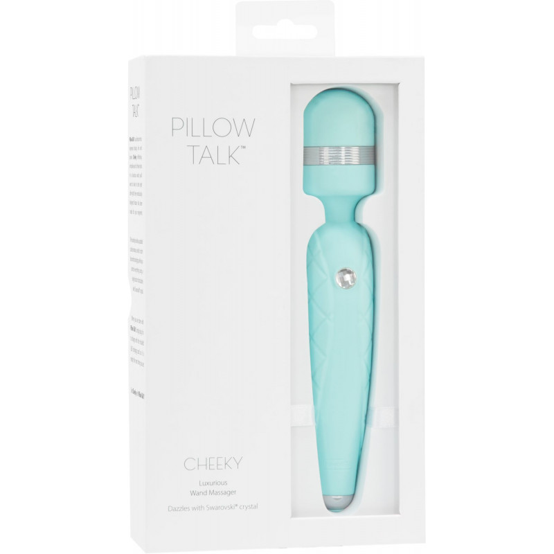 Вібромасажер Pillow Talk Cheeky Teal у повній комплектації, включаючи зарядний пристрій