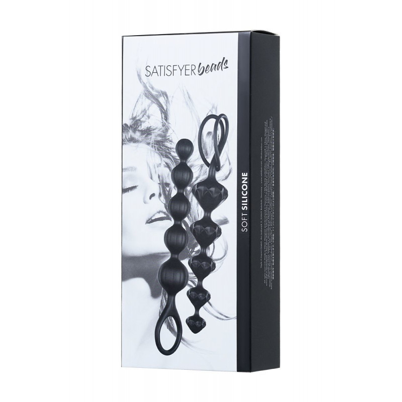 Набір анальних намистин Satisfyer Beads Black, демонстрація діаметрів