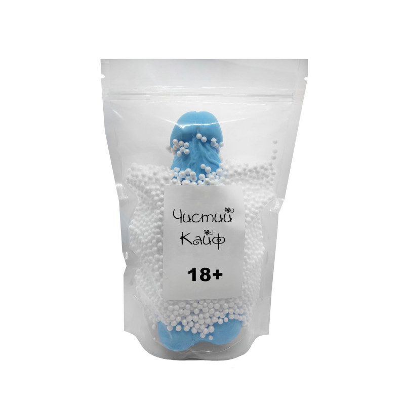 Текстура натурального мила-члена Чистий Кайф Blue XL, детальний вигляд