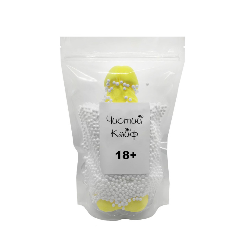 Текстура крафтового мила-член Чистий Кайф Yellow XL, натуральні інгредієнти