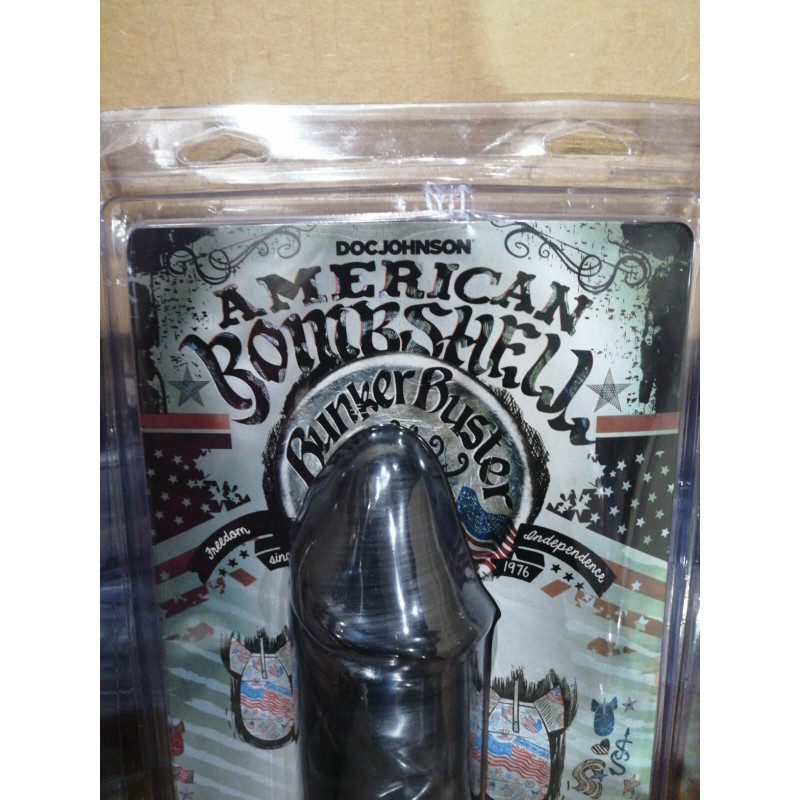 Фалоімітатор Doc Johnson American Bombshell Bunker Buster Gun Metal, вид збоку, зручна форма