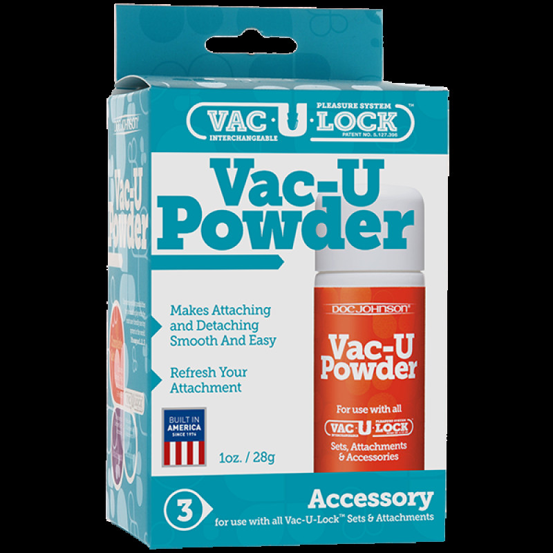 Упаковка пудри для кріплення Doc Johnson Vac-U-Lock, вид зверху